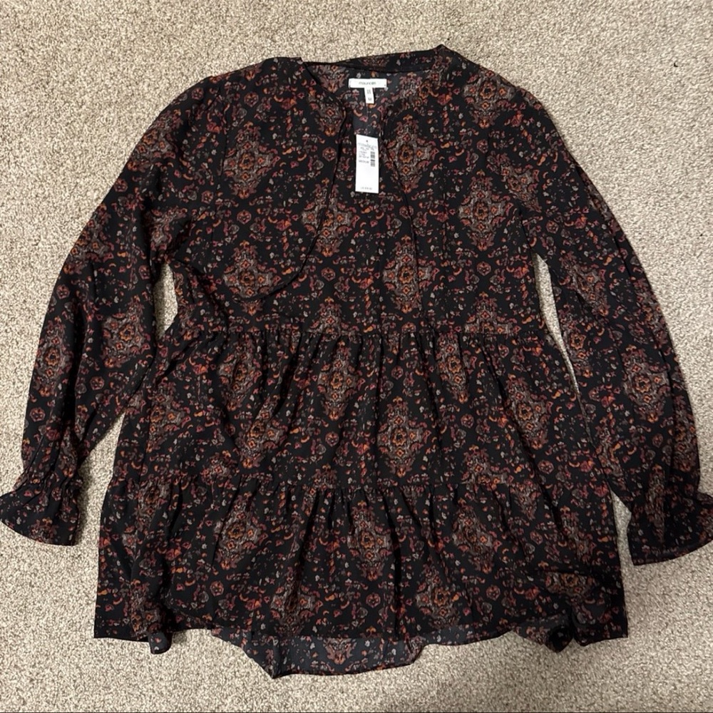 Maurice’s Floral Long Sleeve Blouse, size M